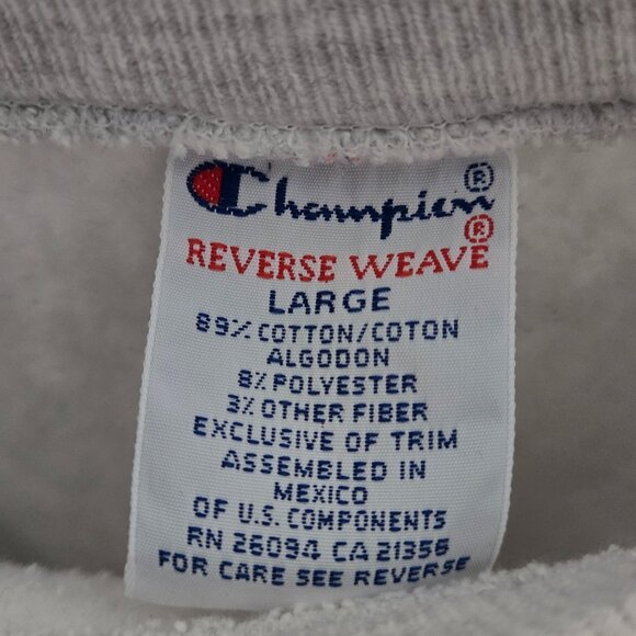 Vintage ND Champion Notre Dame Grey Crewneck Sweatshirt Large - Picture 10 of 11